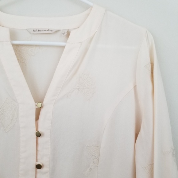 Soft Surroundings | Sonja Embroidered Tencel Top - Picture 2 of 8